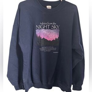 Vintage Advice From the Night Sky Crewneck Pullover Sweatshirt size XL